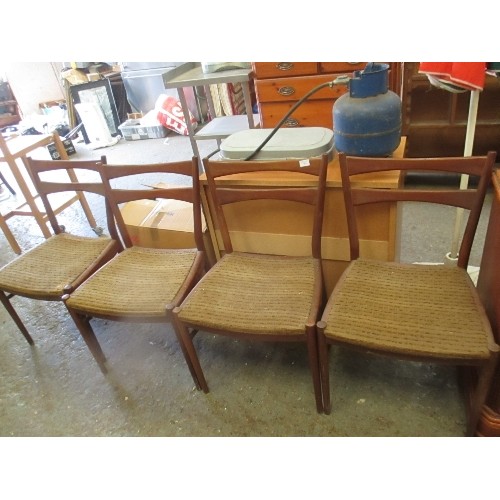 293 - SET OF FOUR 1960'S TEAK DINING CHAIRS - DANISH STYLE BACKS