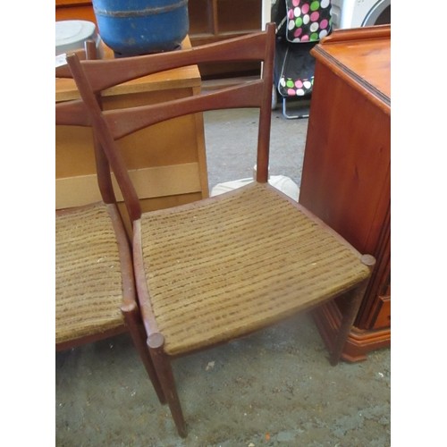 293 - SET OF FOUR 1960'S TEAK DINING CHAIRS - DANISH STYLE BACKS