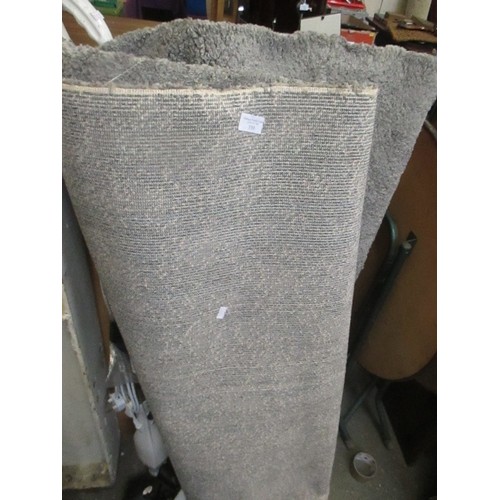 330 - CARPET REMNANT IN GREY - 135CM X 195CM