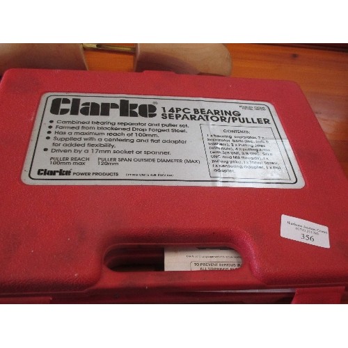 356 - CLARKE GEAR PULLER SET- INCOMPLETE