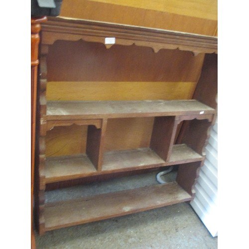 360 - VINTAGE SOLID OAK WALL SHELVES