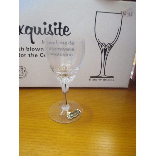 440 - 3 BOXES OF 6 X LIQUER GLASSES  - 