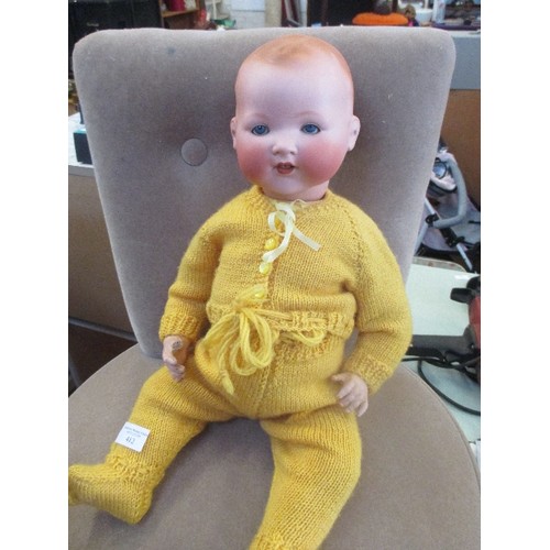 413 - ANTIQUE ARMAND MARSEILLE, GERMANY DOLL, WITH BISQUE HEAD 351 / 7K, CLOSING EYES , COMPOSITION BODY -... 