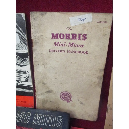 399 - GOOD COLLECTION OF ORIGINAL VINTAGE CAR MANUALS INC MORRIS COMMERCIAL - POSTAL VANS 1937, GPO INSTRU... 