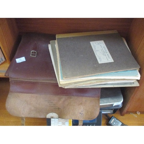 423 - LEATHER MUSIC CASE FULL OF VINTAGE SHEET MUSIC - INCLUDES A.A. MILNE 