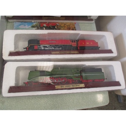 370 - FOUR ATLAS EDITIONS MODEL LOCOMOTIVES WITH LEAFLETS INCLUDES OBB 214 CLASS, SCHOOLS CLASS SR, DR PAC... 