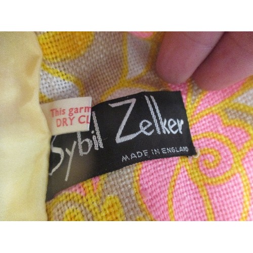 495 - RETRO 1970'S SYBIL ZELKER MINI COAT - DRESS 