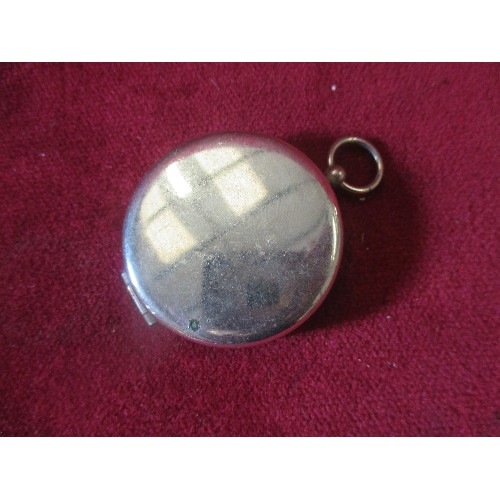 27 - VINTAGE POCKET COMPASS IN CHROME PLATED CASE