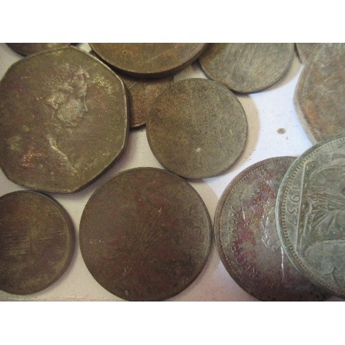 31 - BOX OF BRITSH COINS , PRE DECIMAL AND DECIMAL