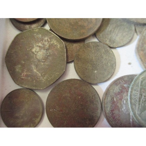 31 - BOX OF BRITSH COINS , PRE DECIMAL AND DECIMAL