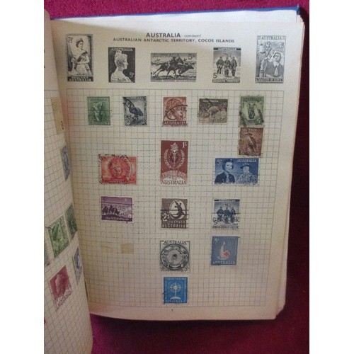 34 - VINTAGE STAMP ALBUM INC BRITISH OVERSEAS TERRITORIES - GEORGE V TO ELIZABETH ETC - SWIFTSURE ALBUM