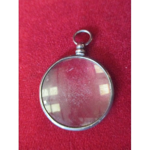 41 - EDWARDIAN SILVER MAGNIFYING 