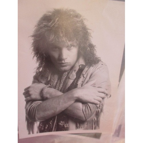 87 - GOOD COLLECTION OF APPROX 40 PRESS PHOTOGRAPHS 1960'S TO 90'S - INC JON BON JOVI, BONNIE RAIT, EDDY ... 