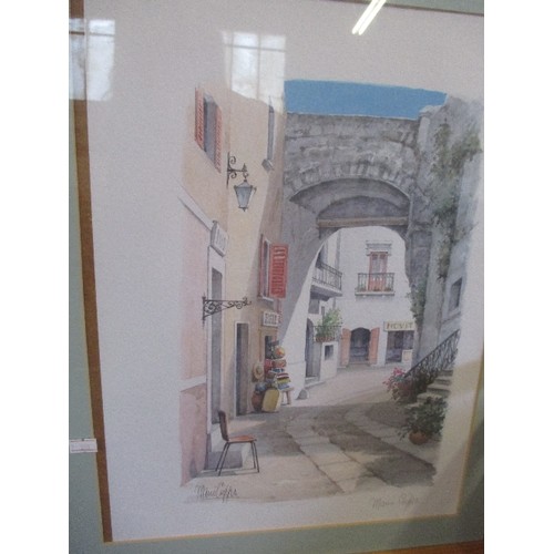 114 - PAIR OF MEDITERRANEAN PRINTS BY MARIO CUPPA - 42CM X 54CM