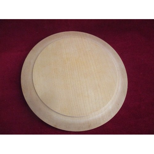 192 - STONEWARE CHEESE DOME ON A WOODEN BOARD