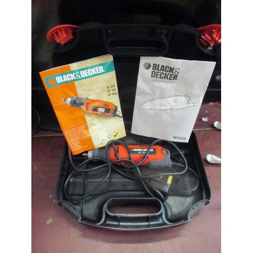 206 - BLACK AND DECKER RT650 ROTARY TOOL WITH CASE