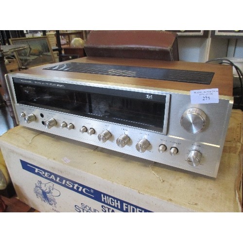 275 - VINTAGE STEREO RADIOGRAM BY REALISTIC IN IMMACULATE CONDITION WITH ORIGINAL BOX