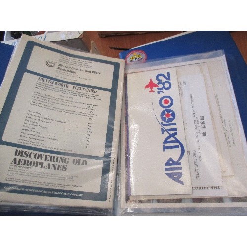 279 - THREE RING BINDERS FULL OF RED ARROWS & OTHER AERONAUTICAL EPHEMERA  - MOST APPEARS TO BE 1970'S - 9... 