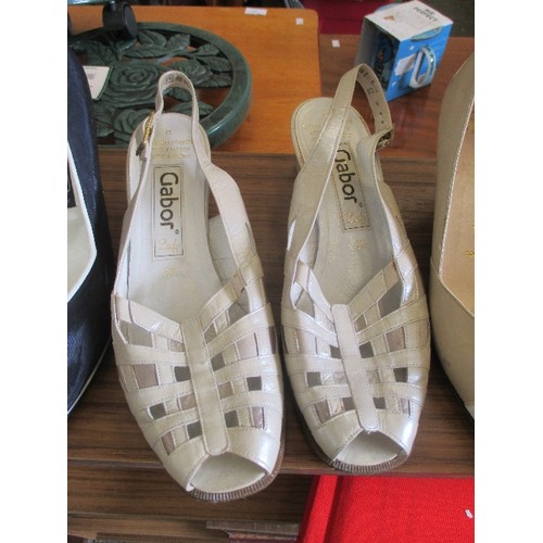 321 - 3 PAIRS OF LADIES SHOES - ZUIN ITALY, GABOR AND GINA SIZES 4-4.5