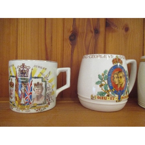 329 - COLLECTION OF 9 EARLY ROYAL COMMEMORATIVE MUGS