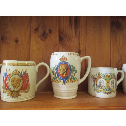 329 - COLLECTION OF 9 EARLY ROYAL COMMEMORATIVE MUGS