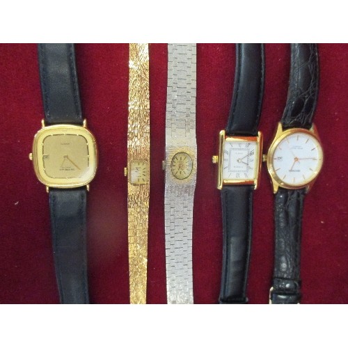 56H - 5 X WRIST WATCHES INC RAYMOND WEIL GENEVE 18K GOLD PLATED, VENTORE SWISS MADE, SEKONDA