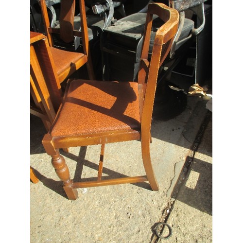 438 - RETRO TEAK DROP LEAF TABLE AND 4 CHAIRS