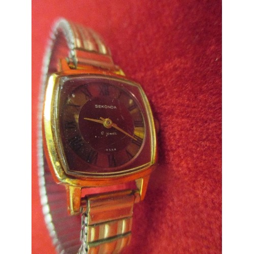 58E - SEKONDA USSR 17 JEWEL LADIES WATCH AND REGENCY 17 JEWEL LADIES WATCH