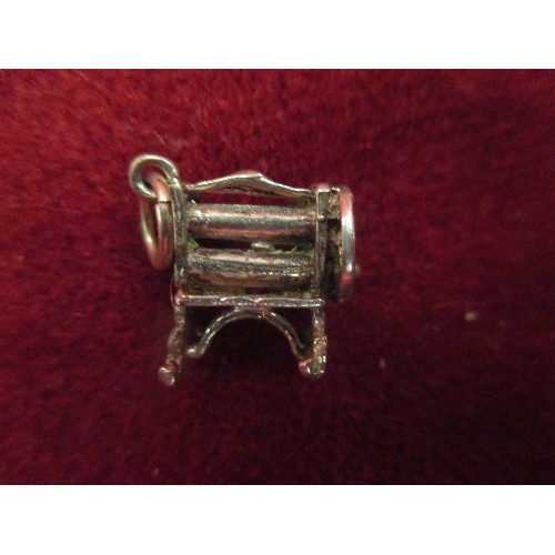 59B - 3 SILVER METAL CHARMS -ARCHER, MANGLE AND HORSE