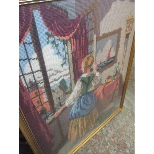 268B - BOX OF FRAMED AND GLAZED PRINTS, TAPESTRY ETC