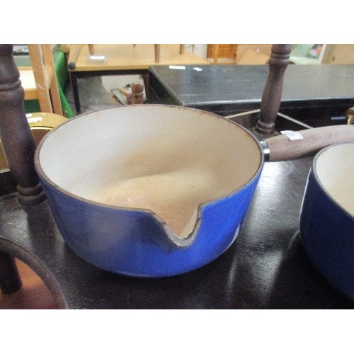 271A - 2 BLUE LE CREUSET SAUCEPANS