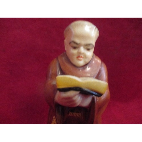 3 - ROYAL WORCESTER BONE CHINA MONK CANDLE SNUFFER - 12CM