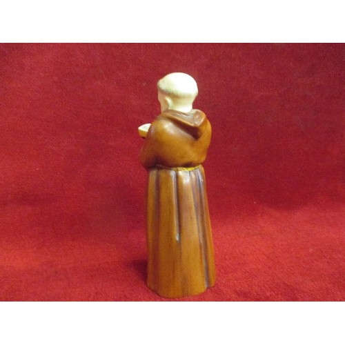 3 - ROYAL WORCESTER BONE CHINA MONK CANDLE SNUFFER - 12CM