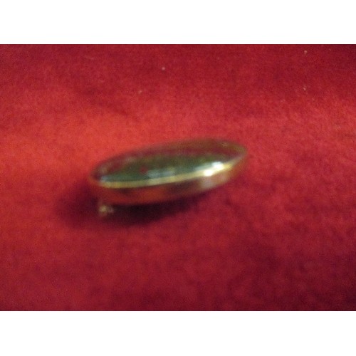 59 - A BEAUTIFUL 9CT GOLD SCOTTISH BLOODSTONE BROOCH - EDINBURGH HALLMARK