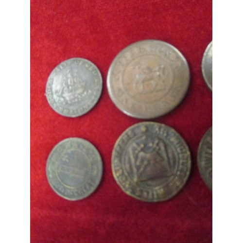 196 - GOOD COLLECTION OF EARLY TOKENS ETC INC FREDERICK DUKE OF YORK 1795 HALFPENNY 