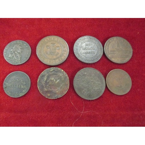 196 - GOOD COLLECTION OF EARLY TOKENS ETC INC FREDERICK DUKE OF YORK 1795 HALFPENNY 