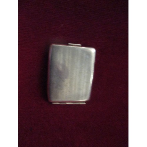 120 - A STERLING SILVER HINGED MATCH CASE, WITH ENGINE TURNED DECORATION - BIRMINGHAM 1927, HASSET & HARPE... 