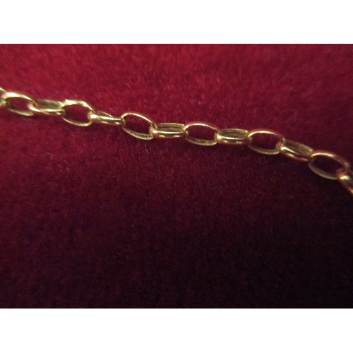 21D - A 9Ct GOLD BELCHER CHAIN NECKLACE 18 INCHES WEIGHT 1.96Gr