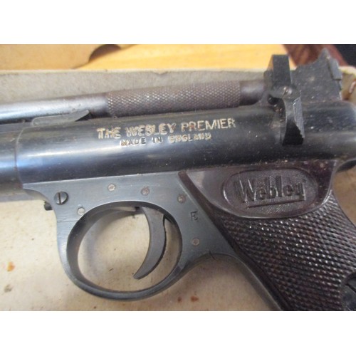 449E - VINTAGE WEBLEY PREMIER AIR PISTOL IN ORIGINAL BOX