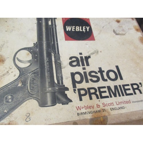 449E - VINTAGE WEBLEY PREMIER AIR PISTOL IN ORIGINAL BOX