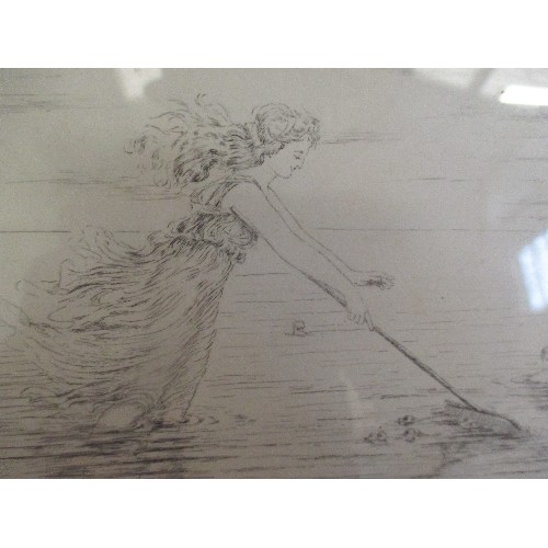 166 - VICTORIAN PEN AND INK DRAWING - PROBABLY AN ILLUSTRATION FOR CHARLES KINGSLEY'S THE WATER-BABIES . I... 