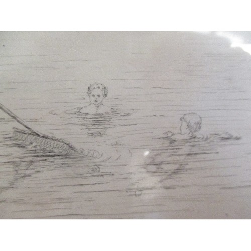 166 - VICTORIAN PEN AND INK DRAWING - PROBABLY AN ILLUSTRATION FOR CHARLES KINGSLEY'S THE WATER-BABIES . I... 