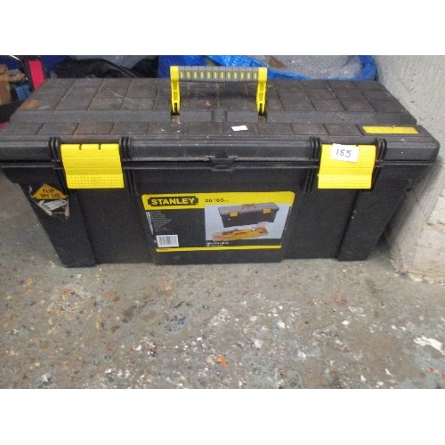 155 - LARGE STANLEY TOOLBOX FULL OF TOOL ITEMS.