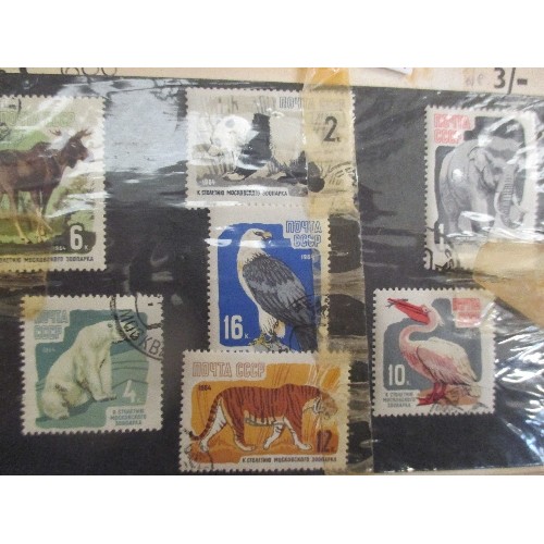 49 - CARD OF VIETNAMESE STAMPS AND CARD OF RUSSIAN STAMPS