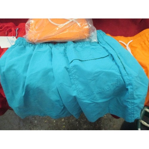 139 - NICE SELECTION OF SWIMMING SHORTS, ALSO BOXER SHORTS, VARIOUS COLOURS.  LARGE.