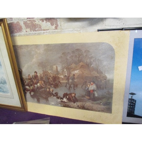 178 - PICTURES AND PRINTS, INCLUDING FRAMED GLAZED LIMITED EDITION OF BORROWDALE IN THE MIST, PHOTOS OF SE... 