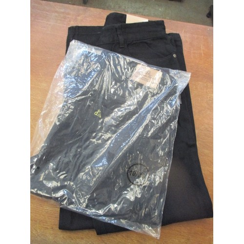 239 - 2 PAIRS OF BRAND-NEW/ PACKAGED, LADIES DESIGNER 'ANGEL-LONDON' BLACK DENIM JEANS. SIZE 10/ LENGTH 30... 