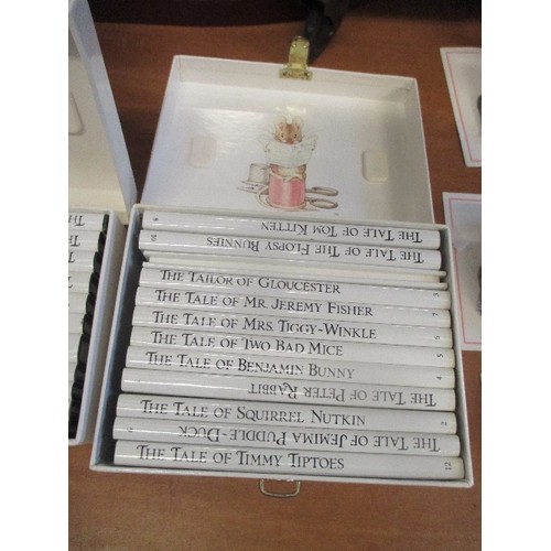 269 - 2 X '12 COPY PRESENTATION BOX' BOXED SETS OF BEATRIX POTTER BOOKS. IN CARRY CASES.