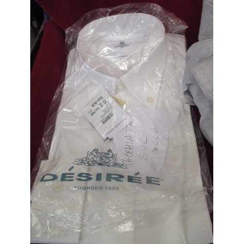 290 - 3 BRAND-NEW ITALIAN DESIREE SHIRTS. ALL SIZE 42