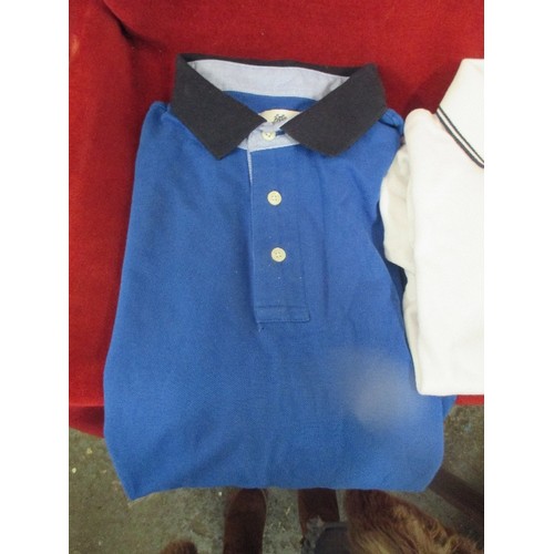 298 - 3 X BRAND NEW POLO SHIRTS. 2 BY DESIREE, 1 BY COCOMERO[THIS ONE IS LONG SLEEVED] SIZES XL & XXL.